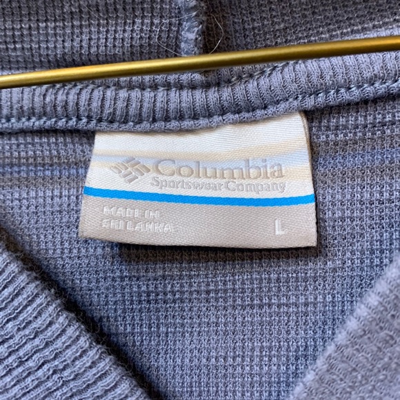 Women’s Columbia Long Sleeve Hi-Low Hooded Knit Pullover Tunic in Dusty Blue - Picture 4 of 6